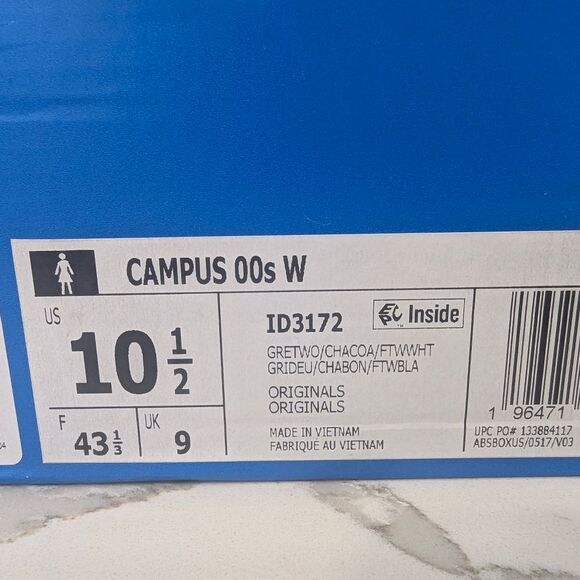 New Adidas Campus 00s Shoes sneakers suede leather Grey Two/Charcoal/Cloud 10.5 - Picture 2 of 12